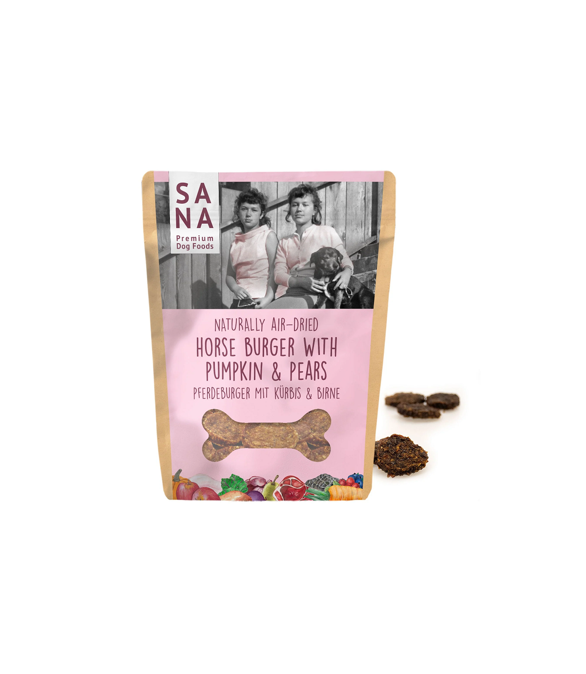 SANADog Horse Burger with pumpkin and pears 100g