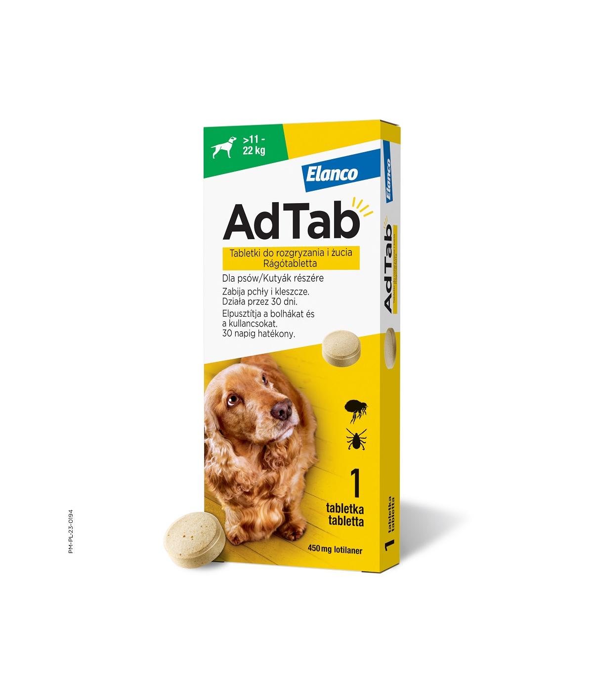 AdTab tabletka na kleszcze i pchły dla psa (>11-22kg)