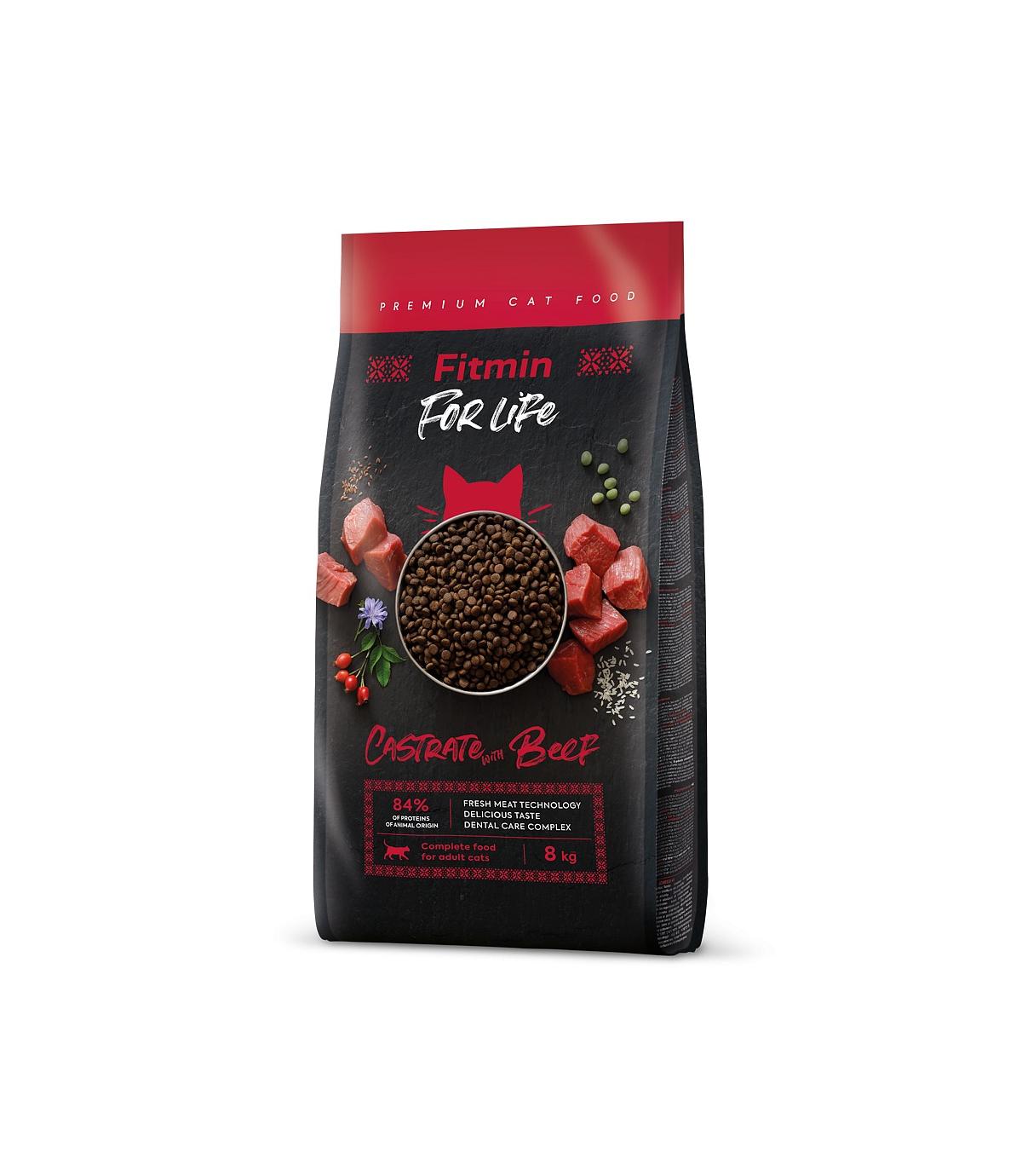 Fitmin For Life Cat Castrate Beef 8kg