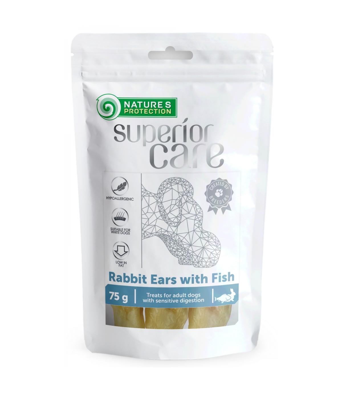 Nature's Protection Superior Care Rabbit ears with fish 75g