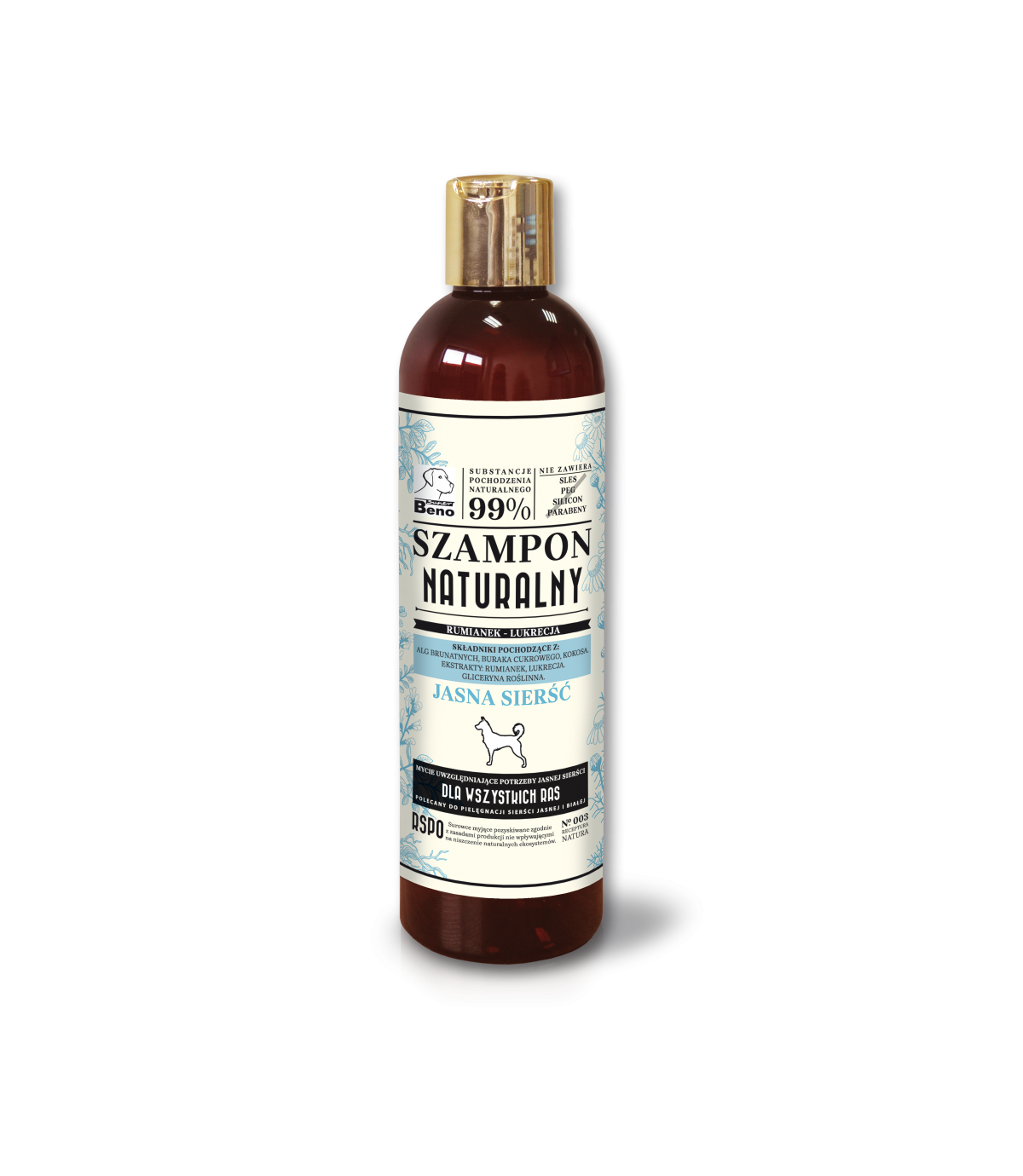 Super Beno Szampon Naturalny Jasna sierść 300ml