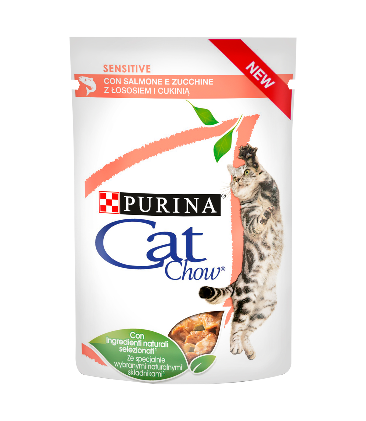 Purina Cat Chow Sensitive z łososiem i cukinią 85g