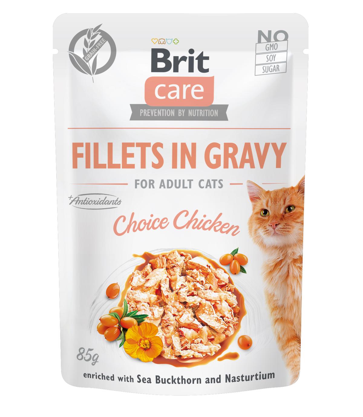 Brit Care Cat Fillets in Gravy Chicken 85g