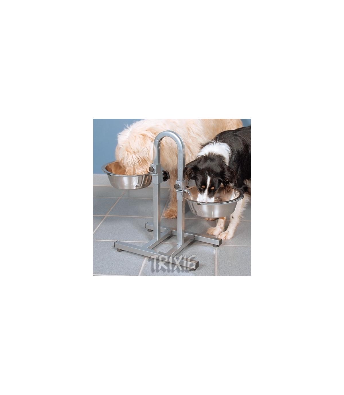 Stojak regulowany z miskami 2,88l