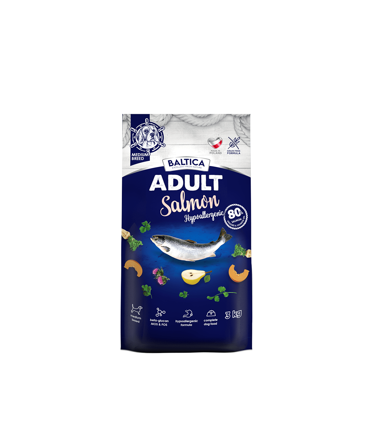 Baltica Salmon Hypoallergenic Medium 3kg