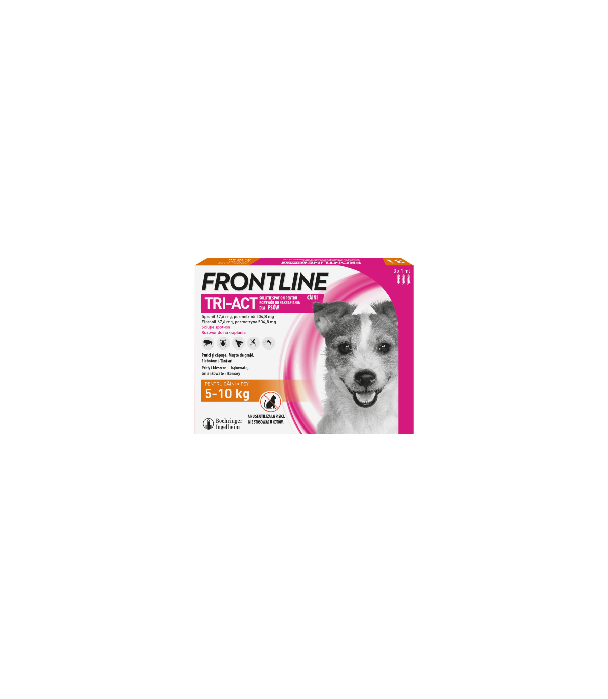 Frontline Krople TRI-ACT dla psów (5-10kg)