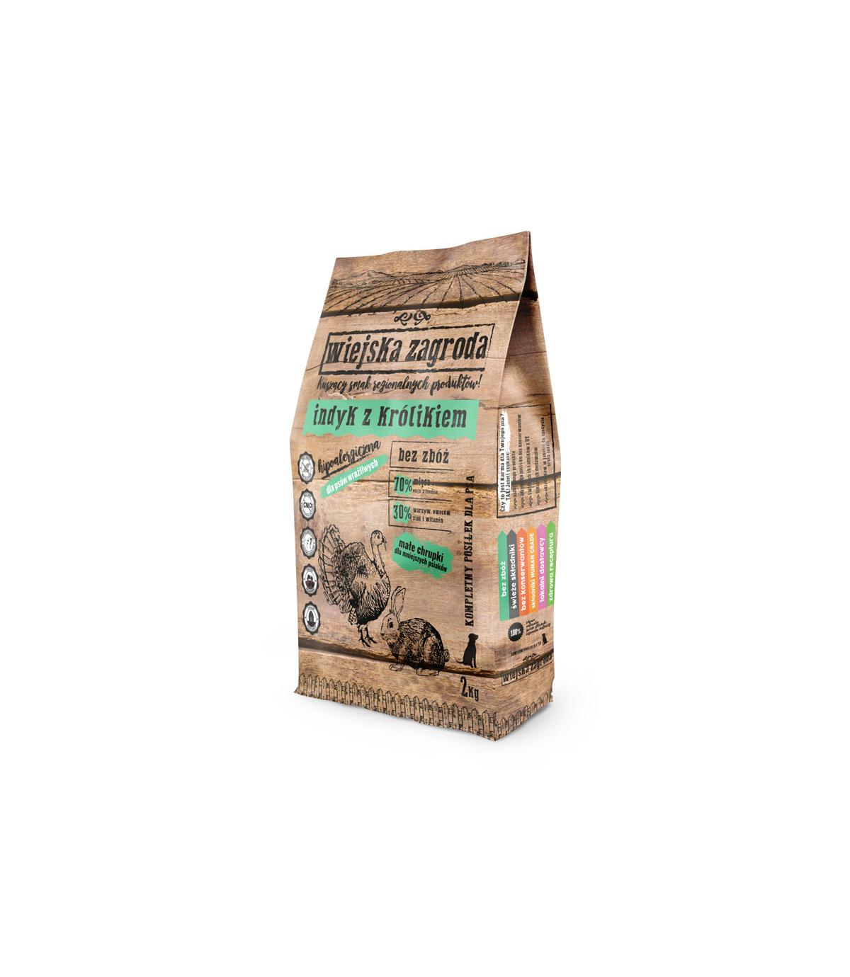 Wiejska Zagroda indyk z królikiem 2kg