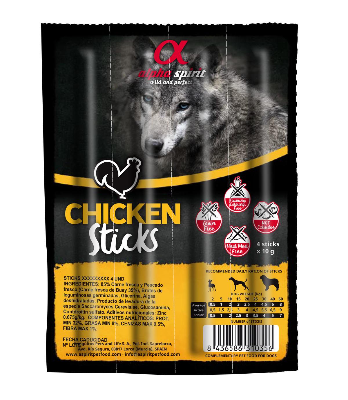 Alpha Spirit Paluszki Chicken - czteropak