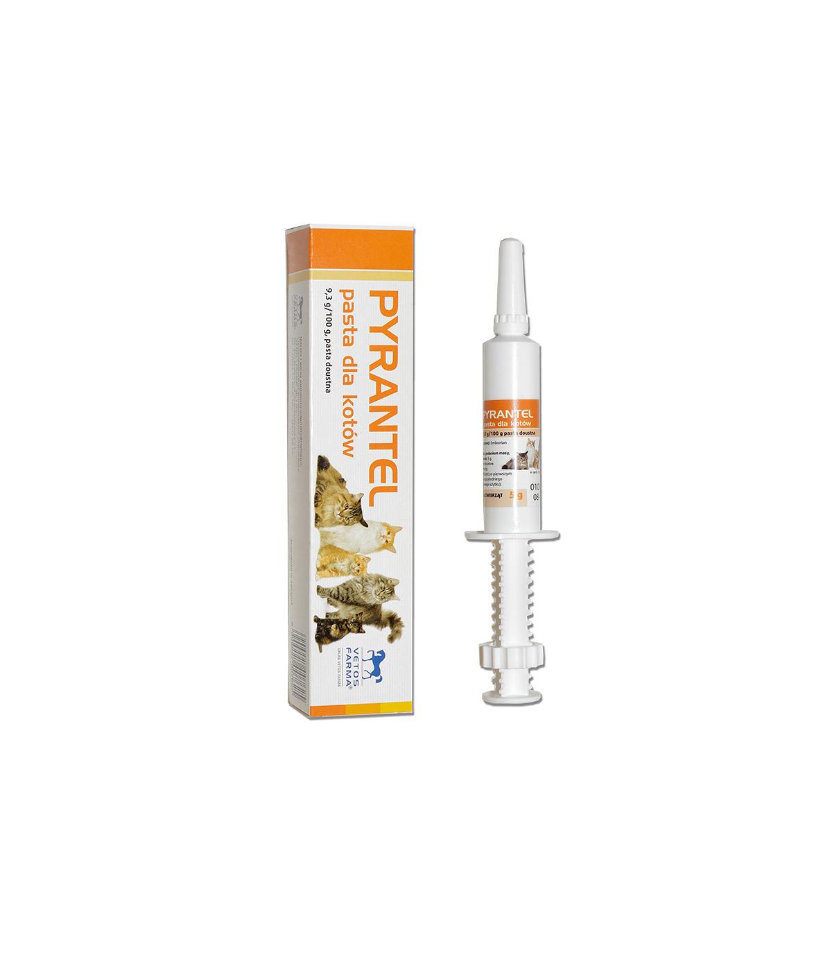 Pyrantel dla kotów 9,3g/100g