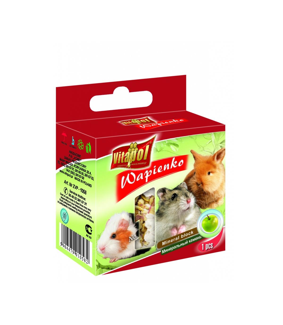 Kostka wapienna dla gryzoni i królików - 40g