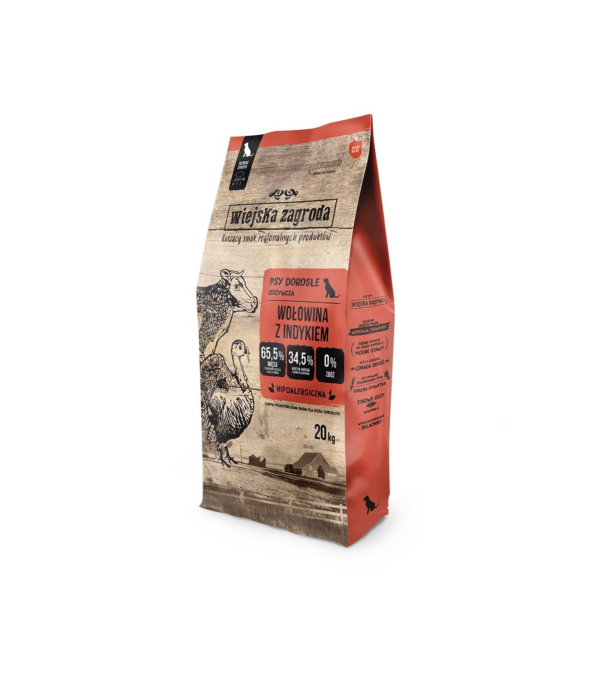 Wiejska Zagroda Wołowina z indykiem 20kg
