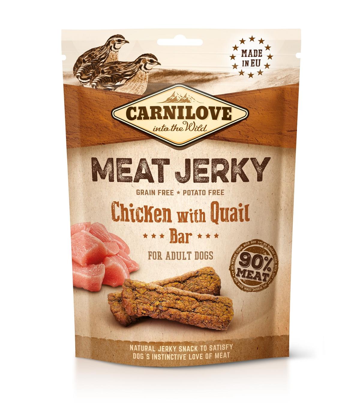 Carnilove Jerky Chicken with Quail Bar 100g