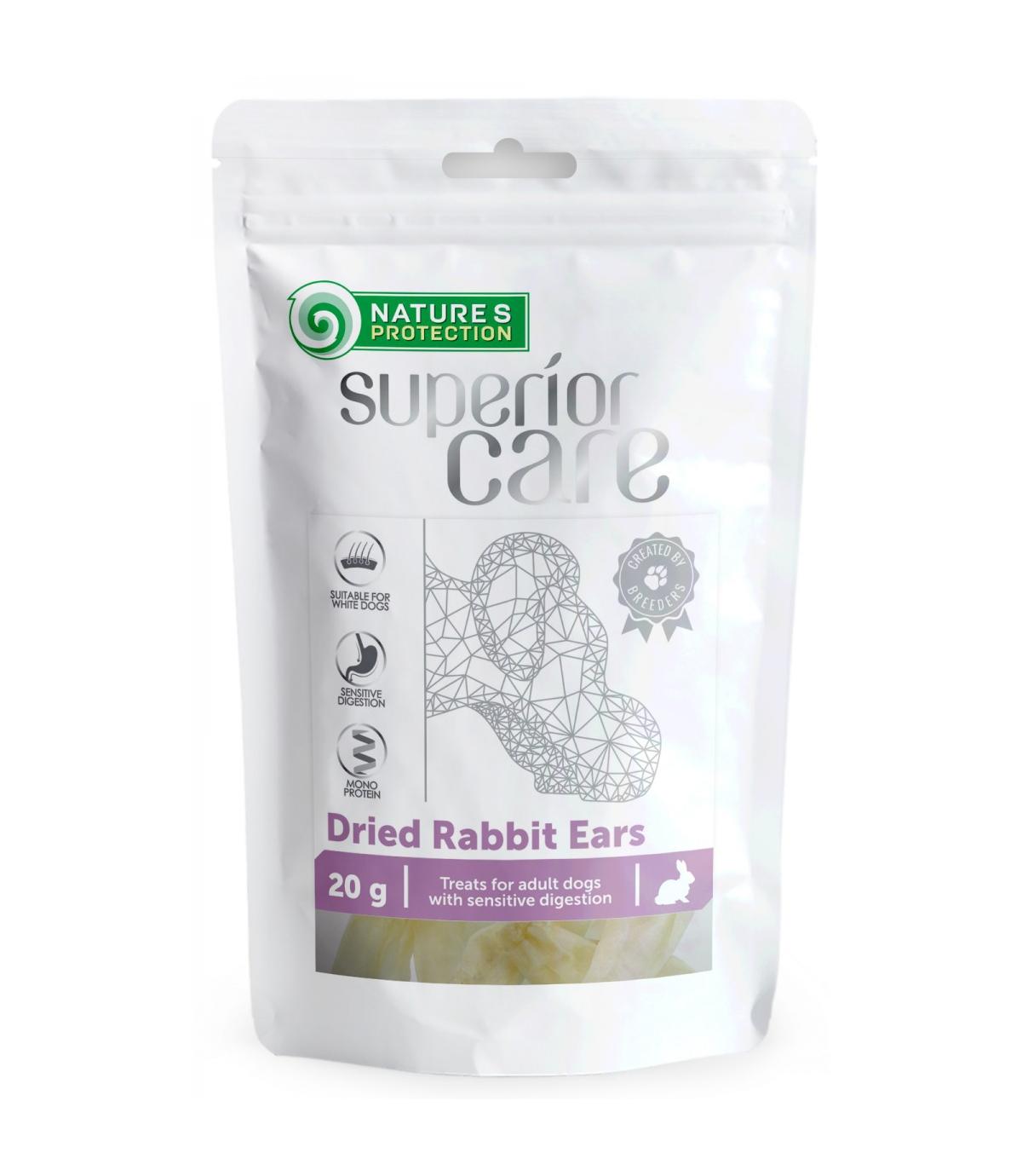 Nature's Protection Superior Care Dried Rabbit Ears 20g