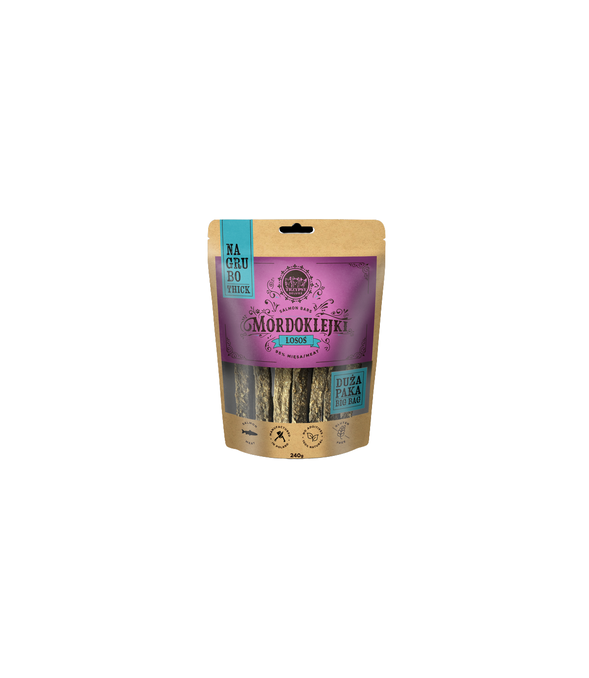 Mordoklejki na grubo Łosoś 240g