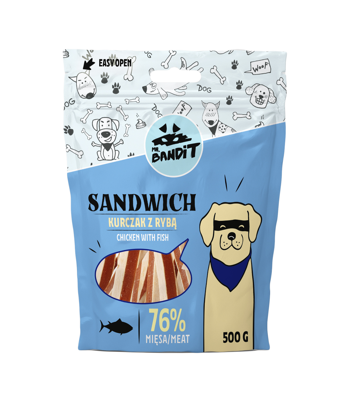 Mr. Bandit Sandwich Kurczak z rybą 500g