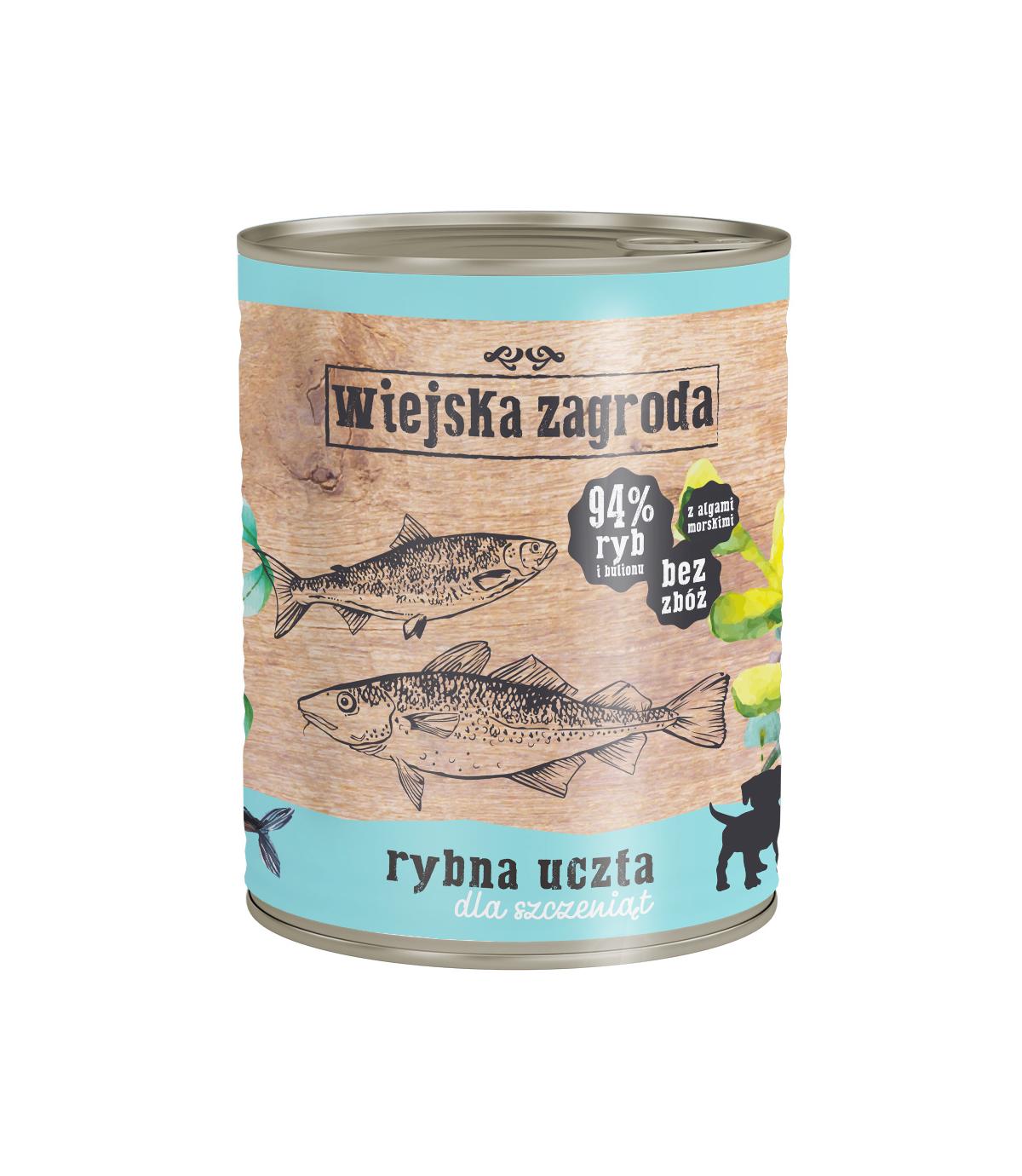 Wiejska Zagroda dla szczeniąt Rybna Uczta 800g