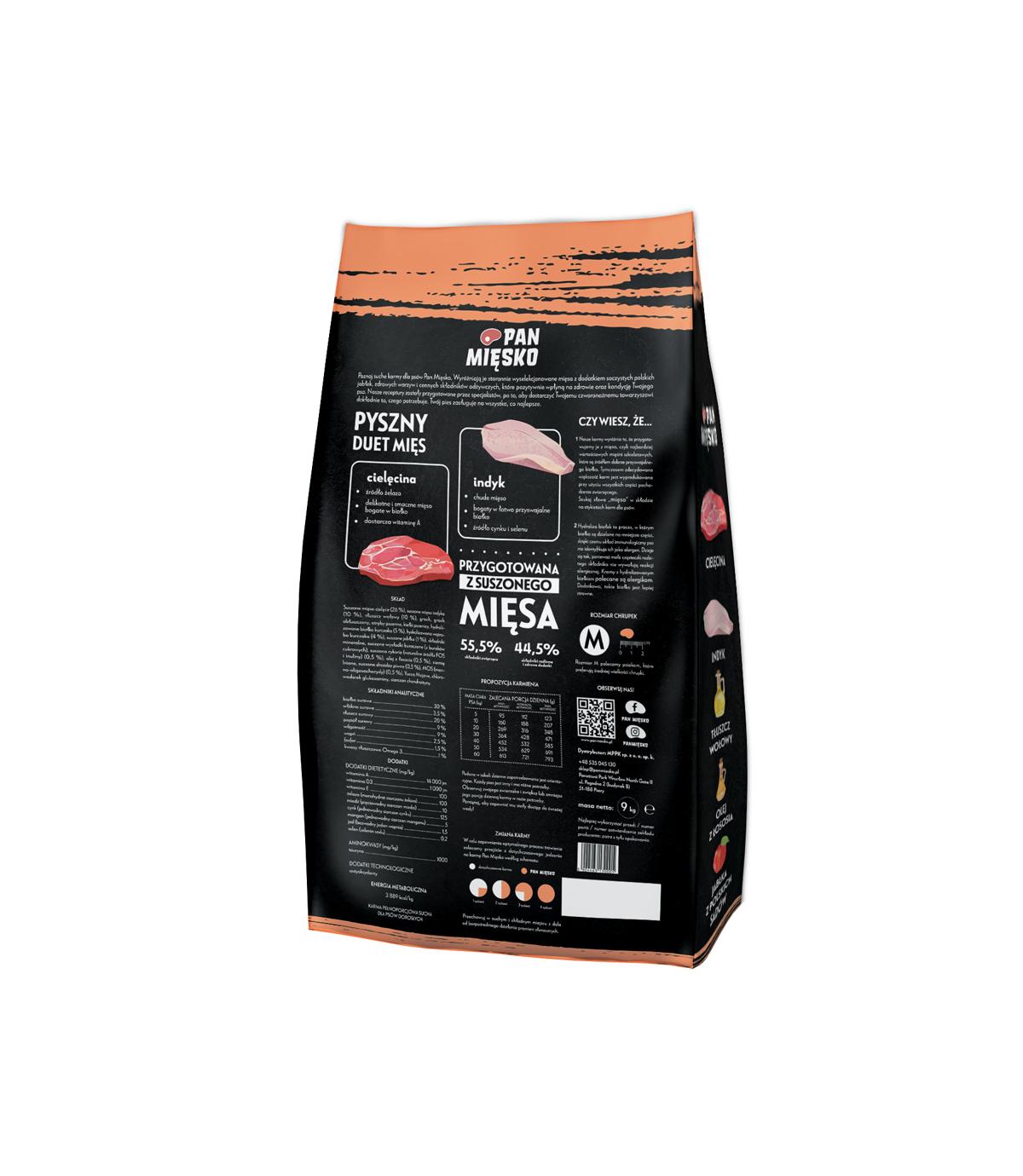 Pan Mięsko Cielęcina z indykiem 9kg