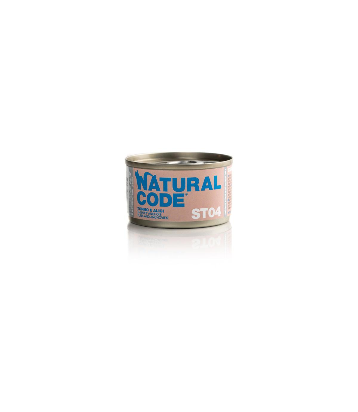 Natural Code Cat ST04 Tuna and anchovies 85g