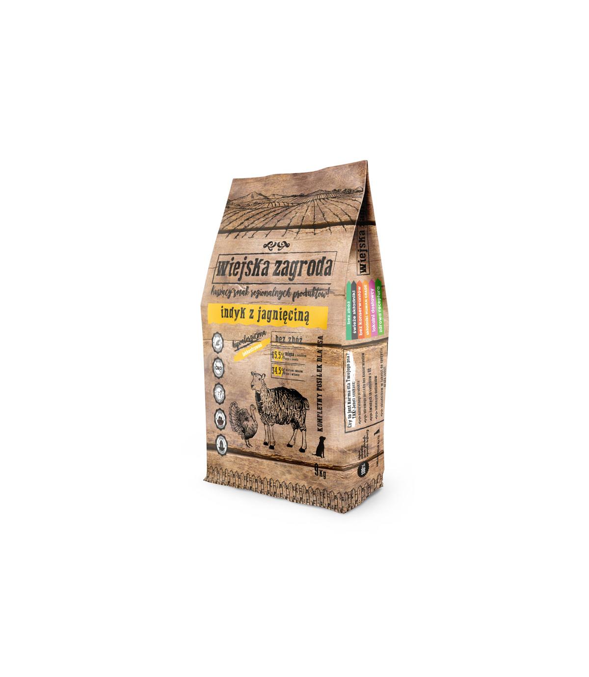 Wiejska Zagroda indyk z jagnięciną 9kg