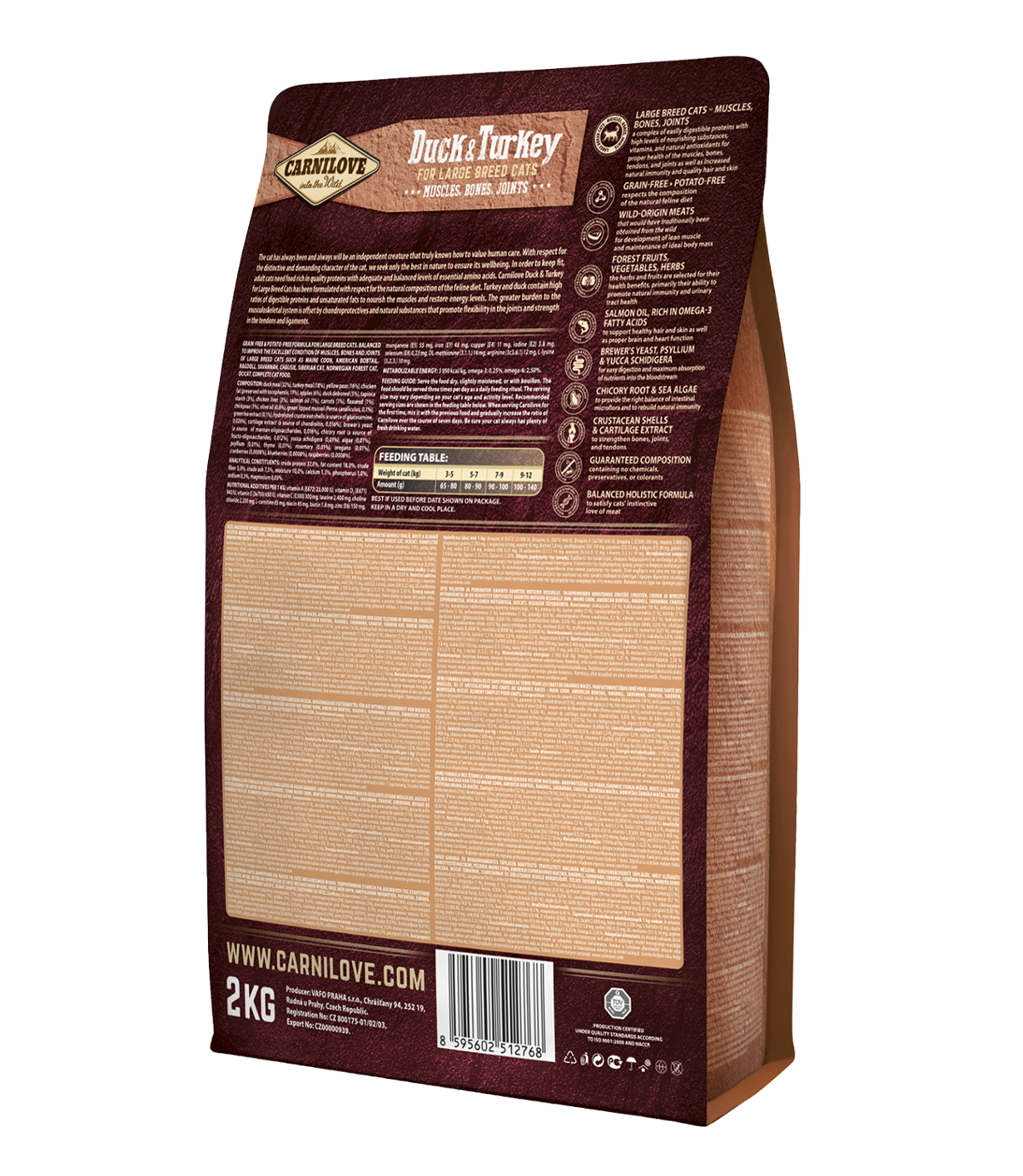 Carnilove Cat Large Breed Duck & Turkey - 6kg