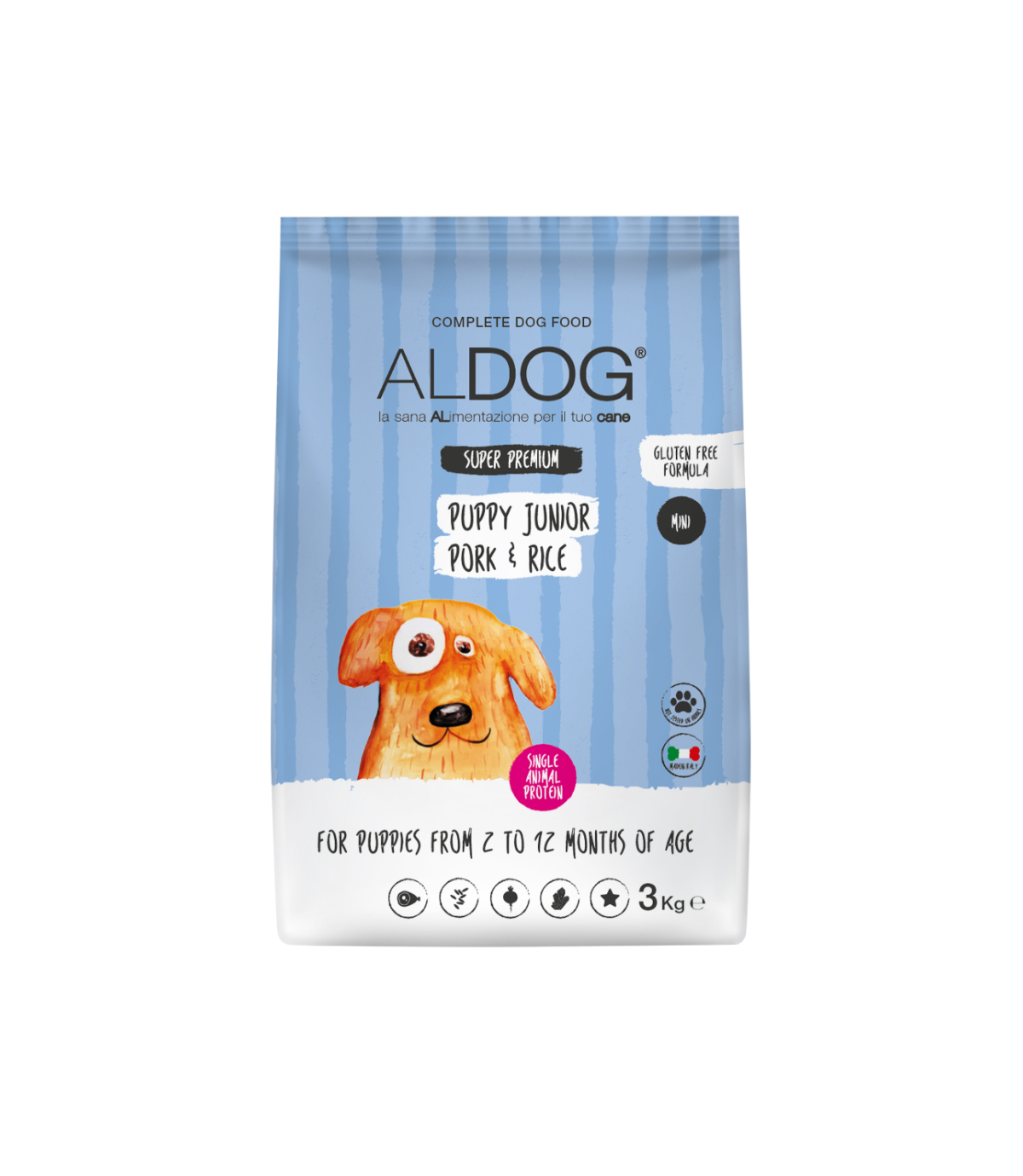 Aldog Puppy Junior Mini Pork & Rice 3kg