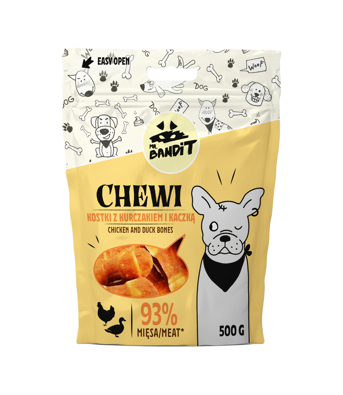 Mr. Bandit Chewi Kostki z kurczakiem i kaczką 500g