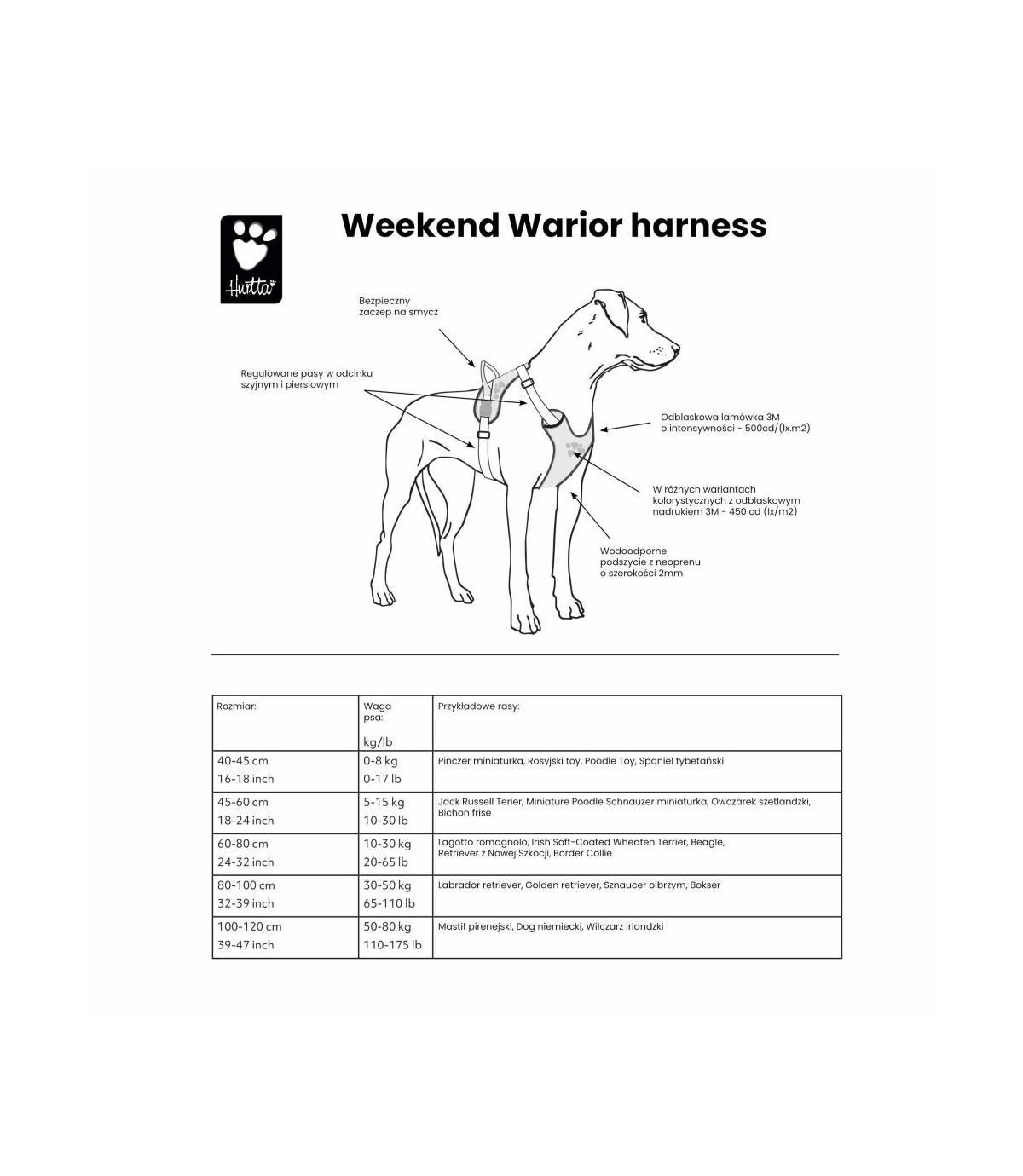 Szelki Hurtta Weekend Warrior Harness 80-100cm