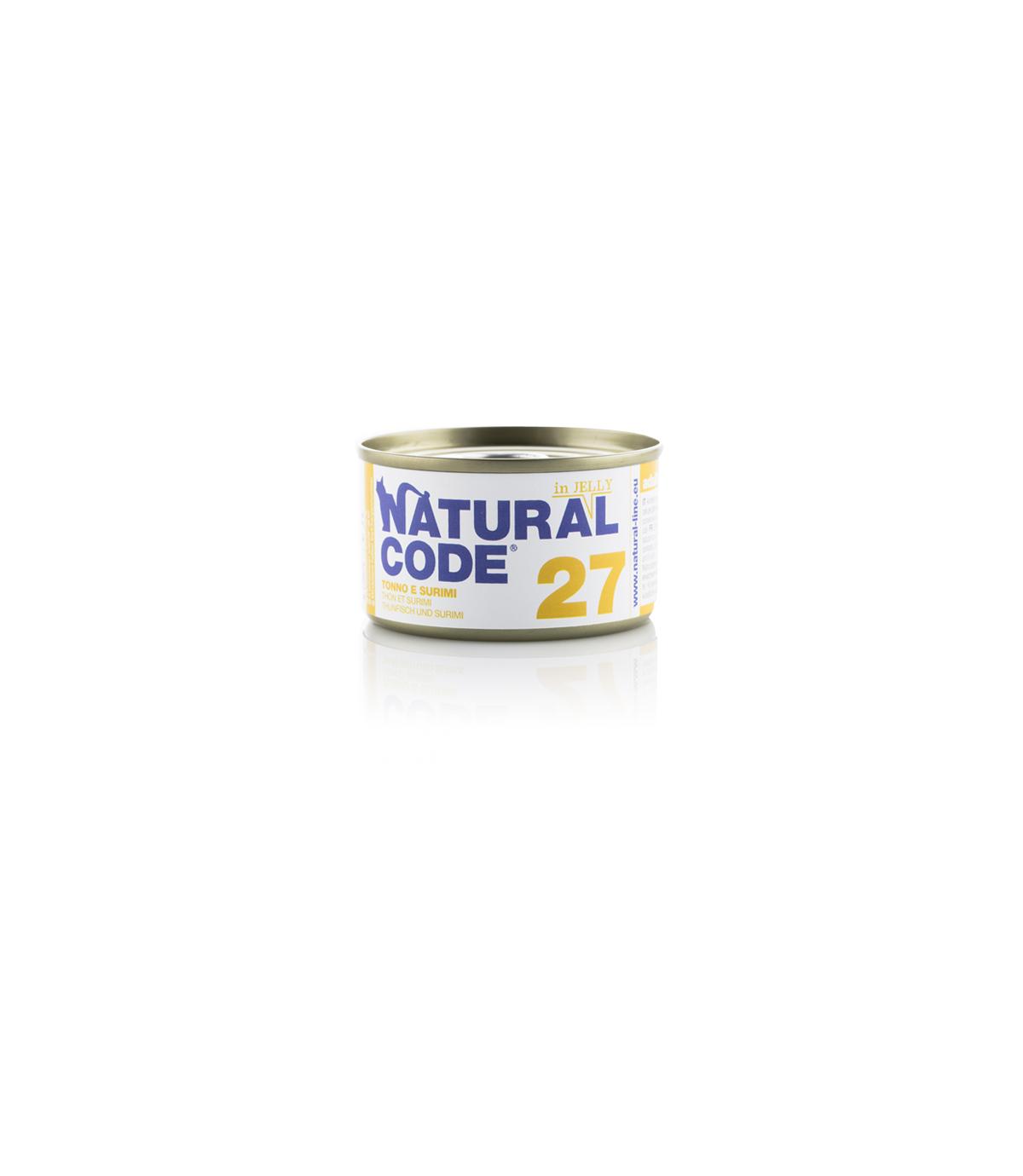 Natural Code Cat 27 Tuna and surimi in jelly 85g