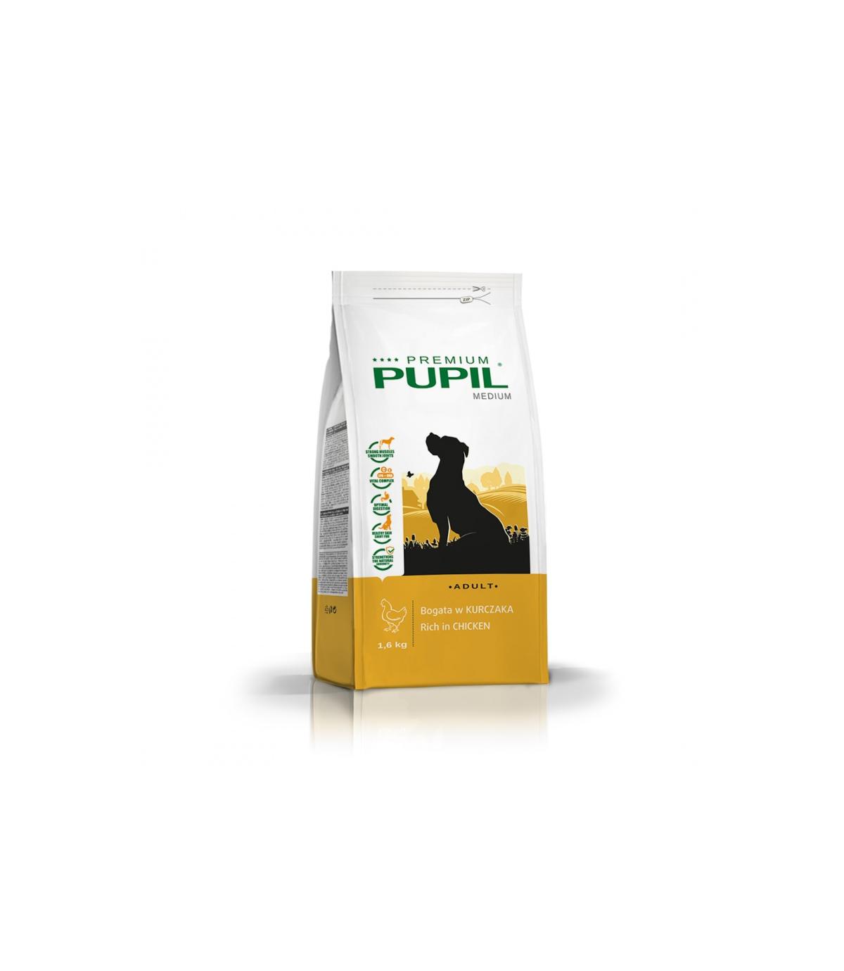 PUPIL Premium Adult Medium Bogata w kurczaka 1,6kg