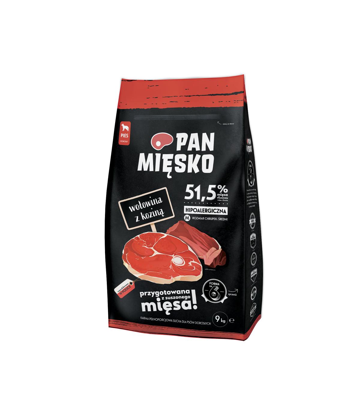 Pan Mięsko Wołowina z koziną 9kg