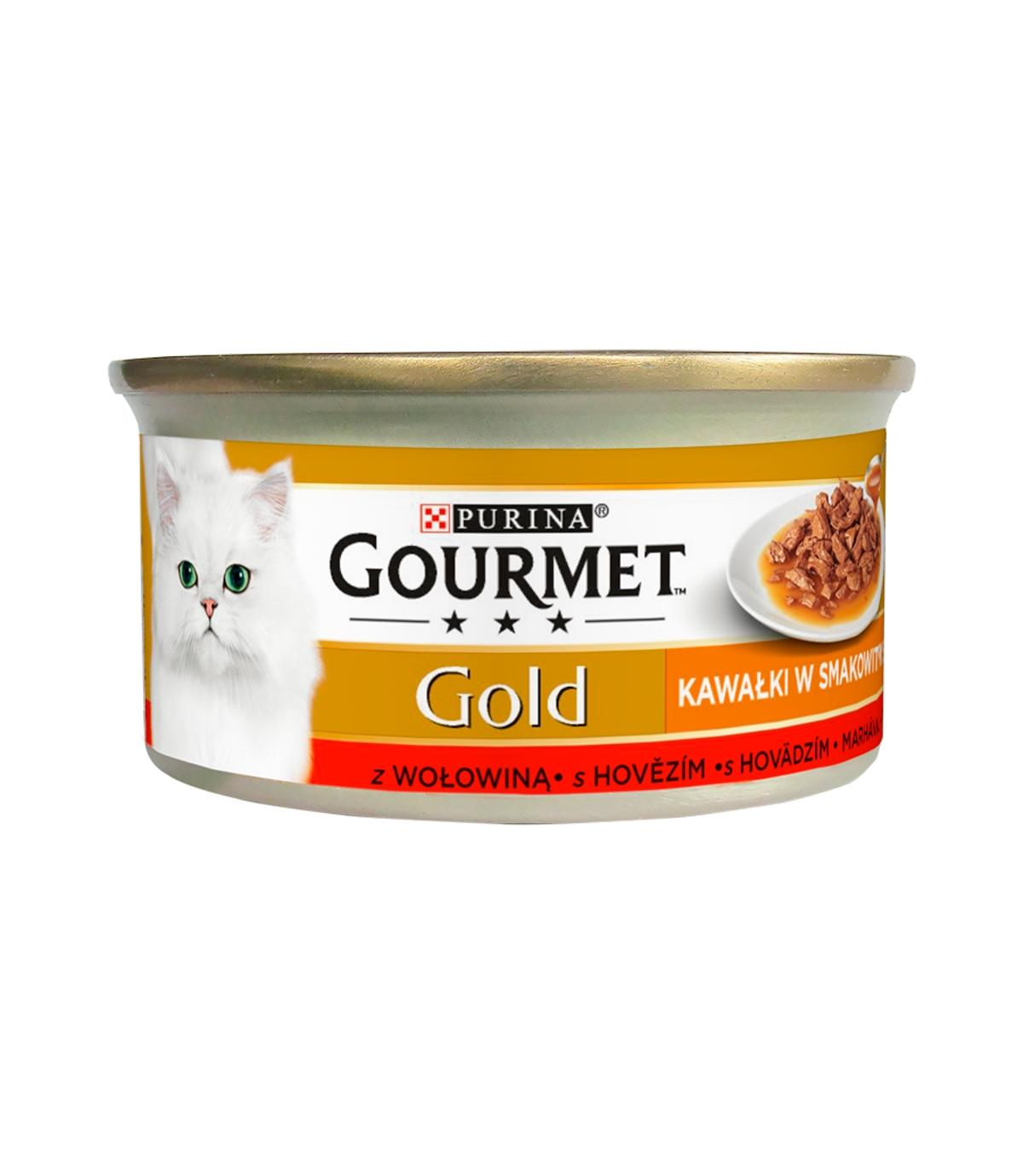 Gourmet Gold 85g kawałki w sosie z wołowiną