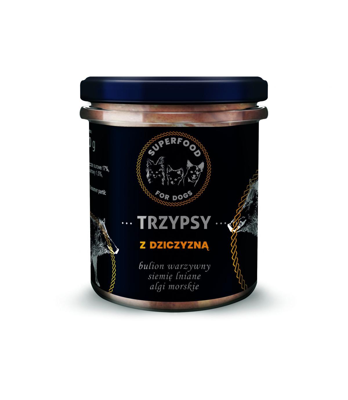 Trzypsy z dziczyzną 300g