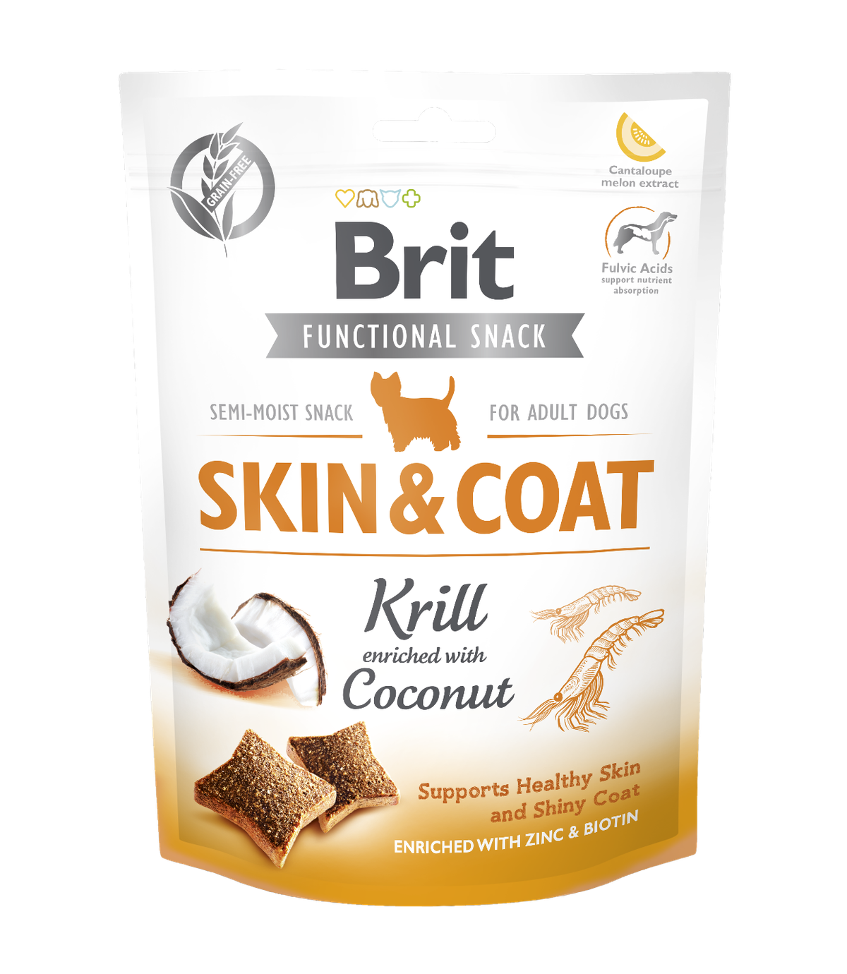 Brit Functional Snack Skin&Coat Krill 150g