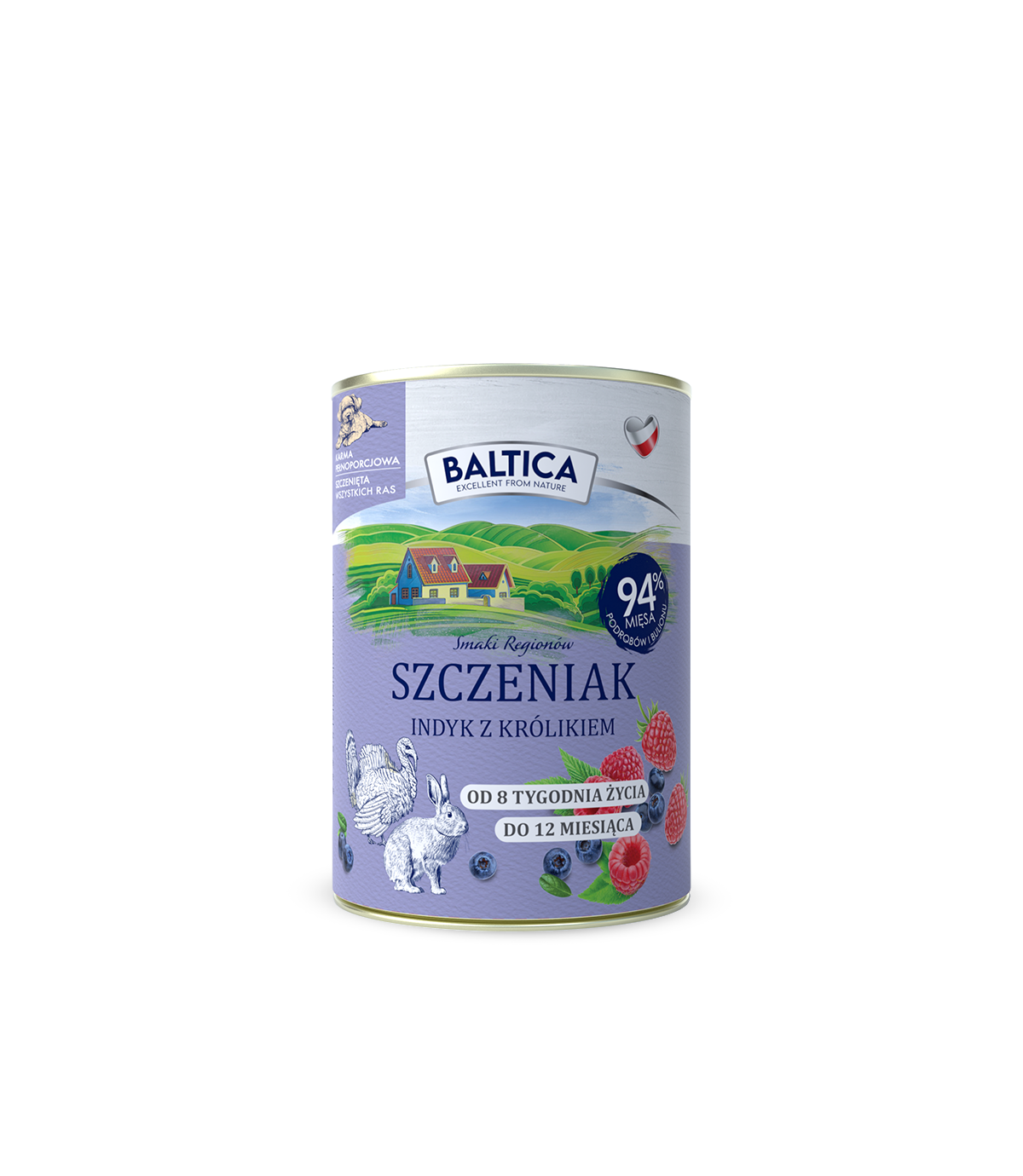 Baltica Indyk z królikiem dla szczeniąt 400g