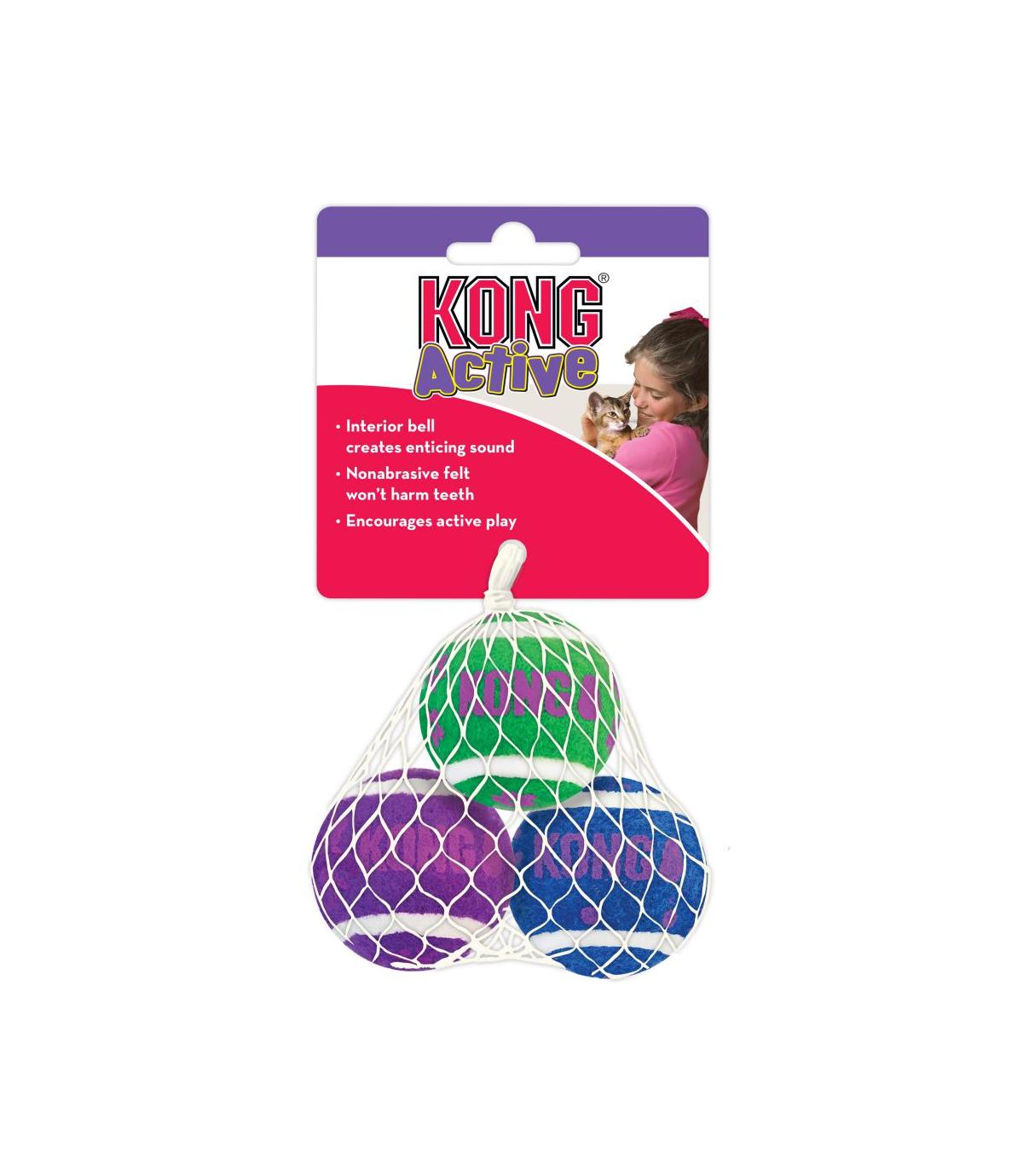 Tennis Balls with Bells 3 szt Kong Cat