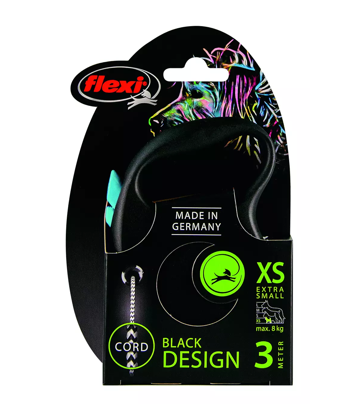 Flexi Black Design XS 3m linka
