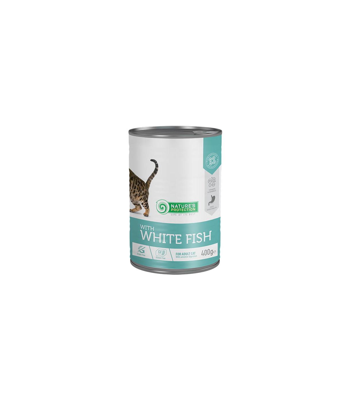 Nature's Protection Adult Cat Sensitive Digestion White Fish 400g