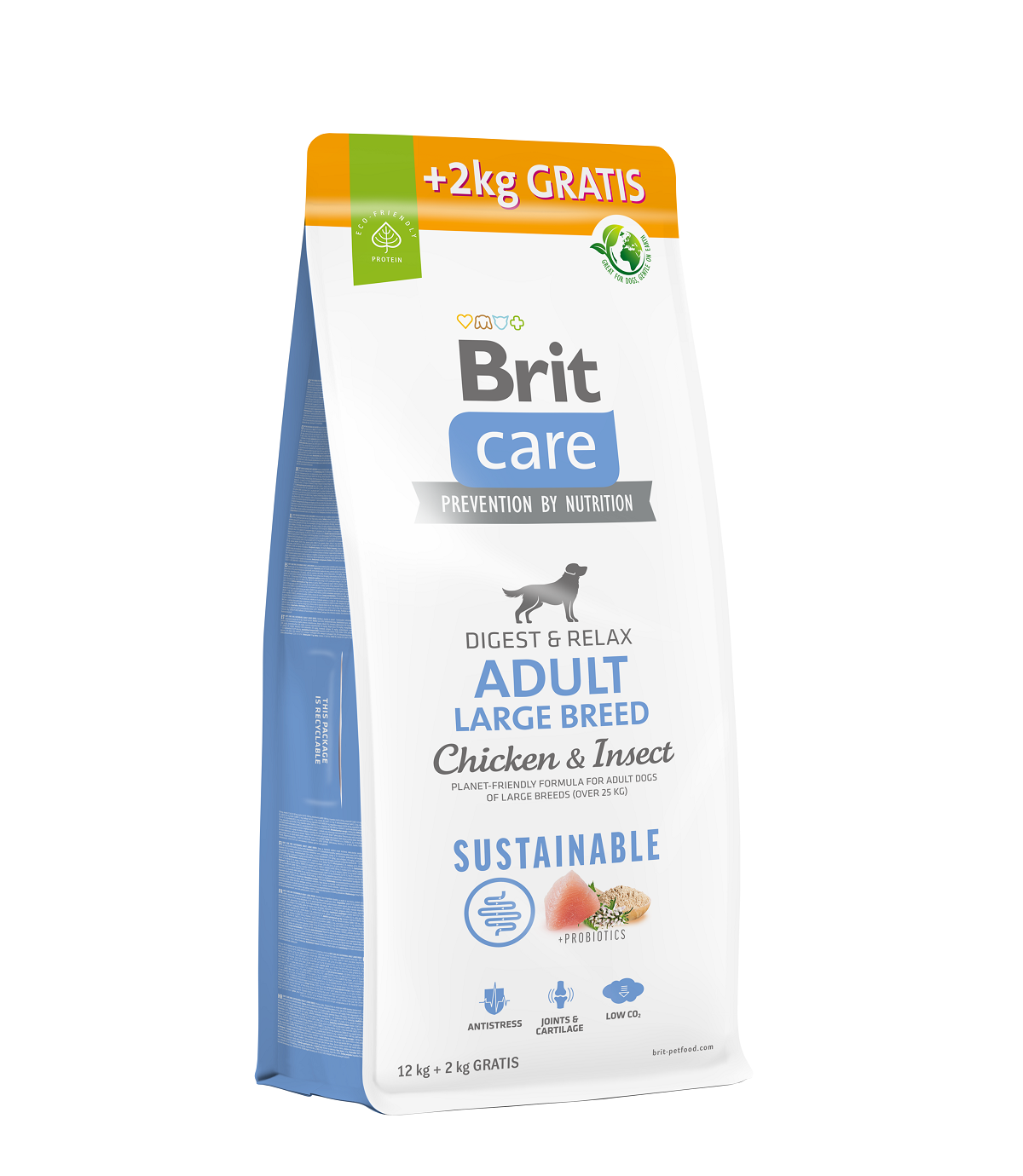 Brit Care Dog Sustainable Adult Large Chicken & Insect 12kg + 2kg GRATIS