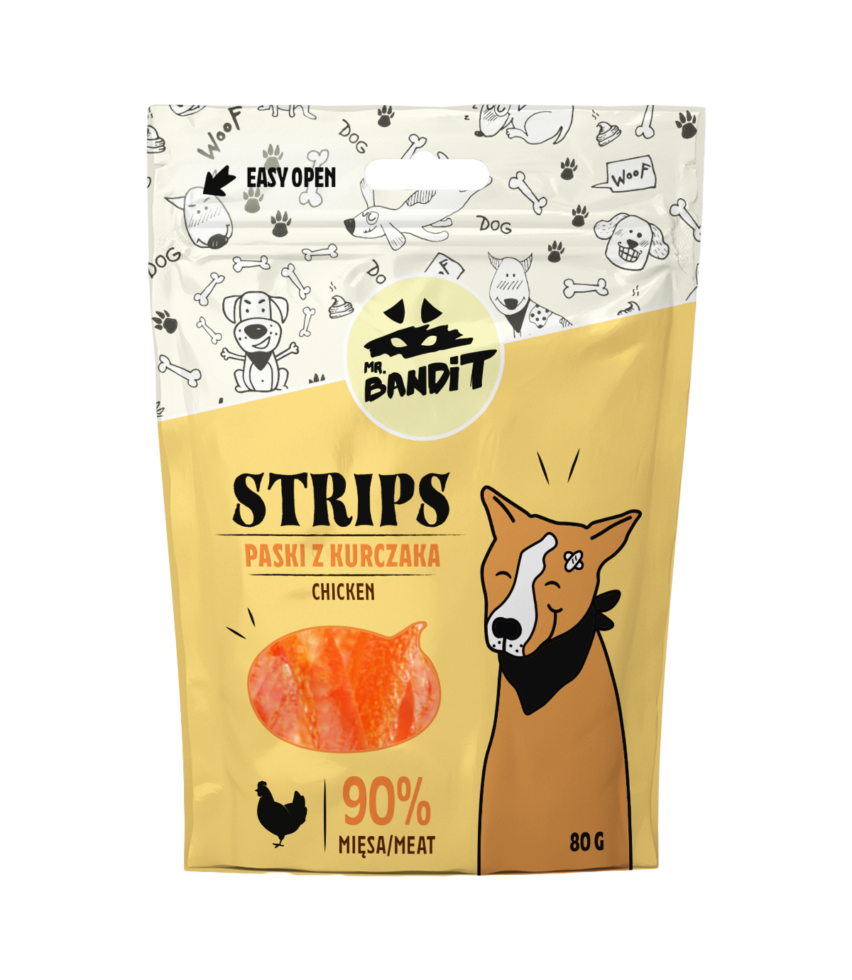Mr. Bandit Strips Paski z kurczaka 80g