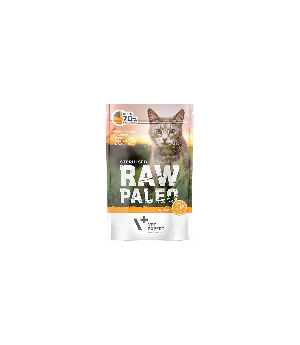 Raw Paleo Cat Sterilised Turkey 100g