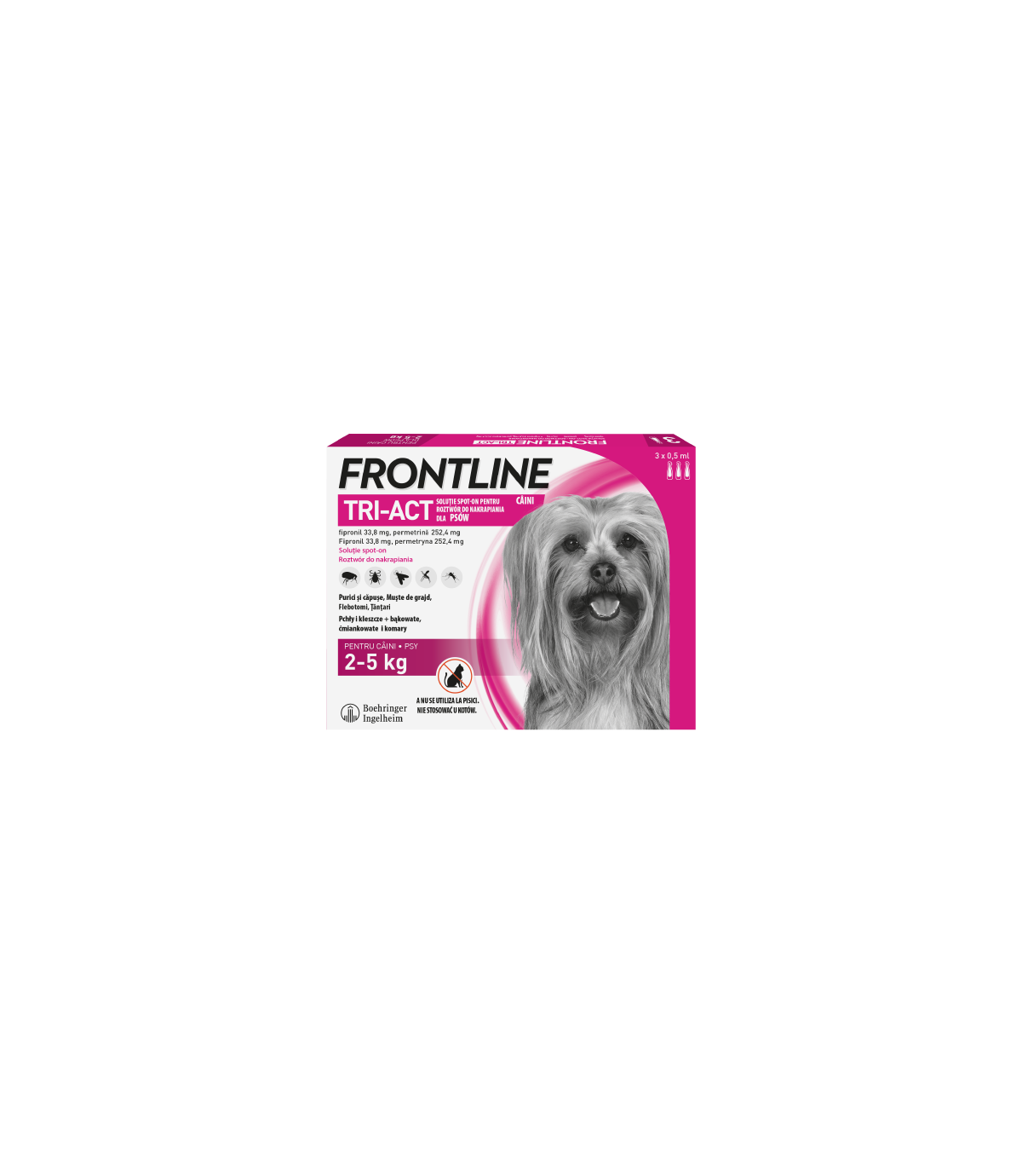 Frontline Krople TRI-ACT dla psów (2-5kg)