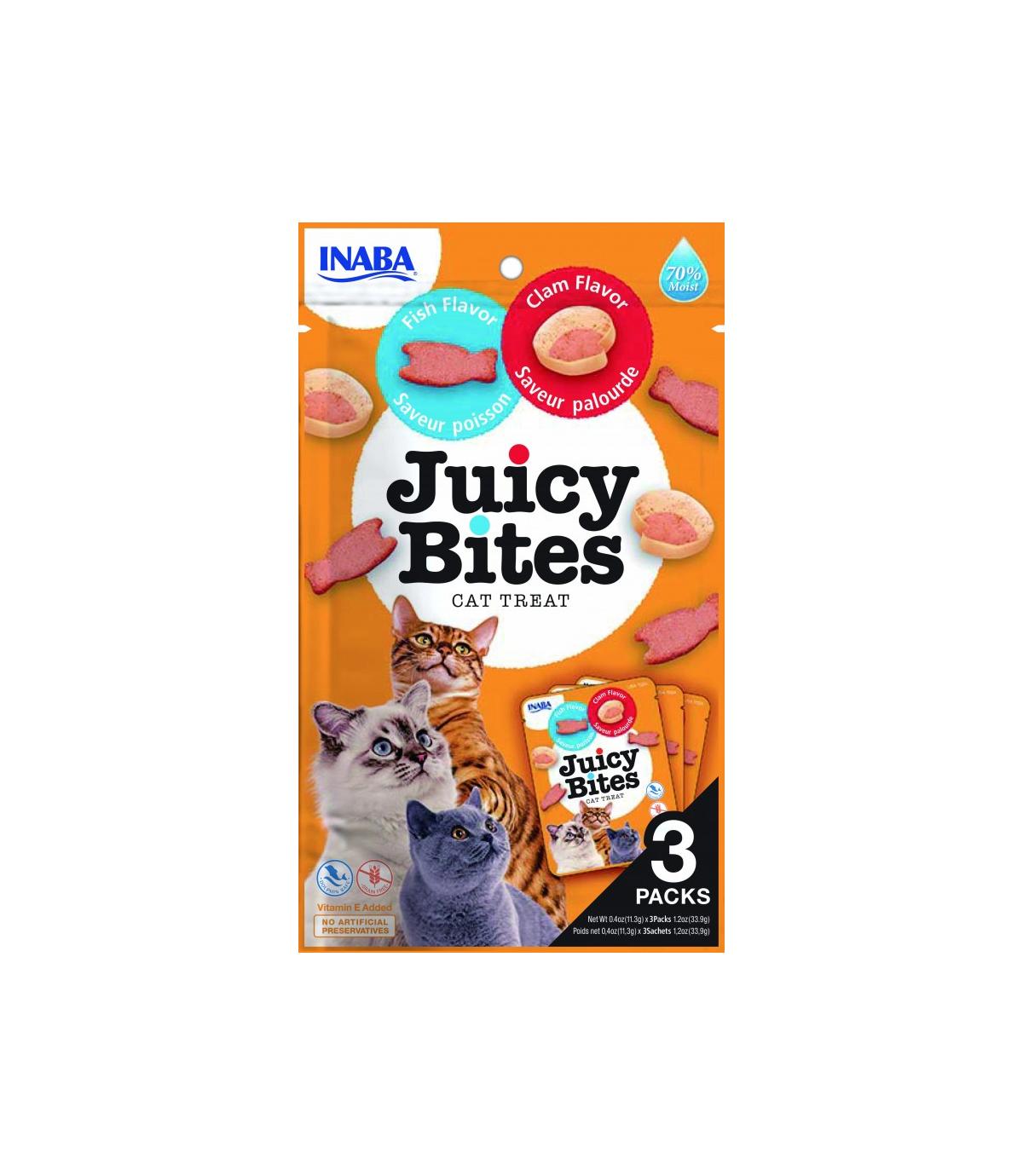Churu Cat Juicy Bites Fish & Clam Flavour 33g