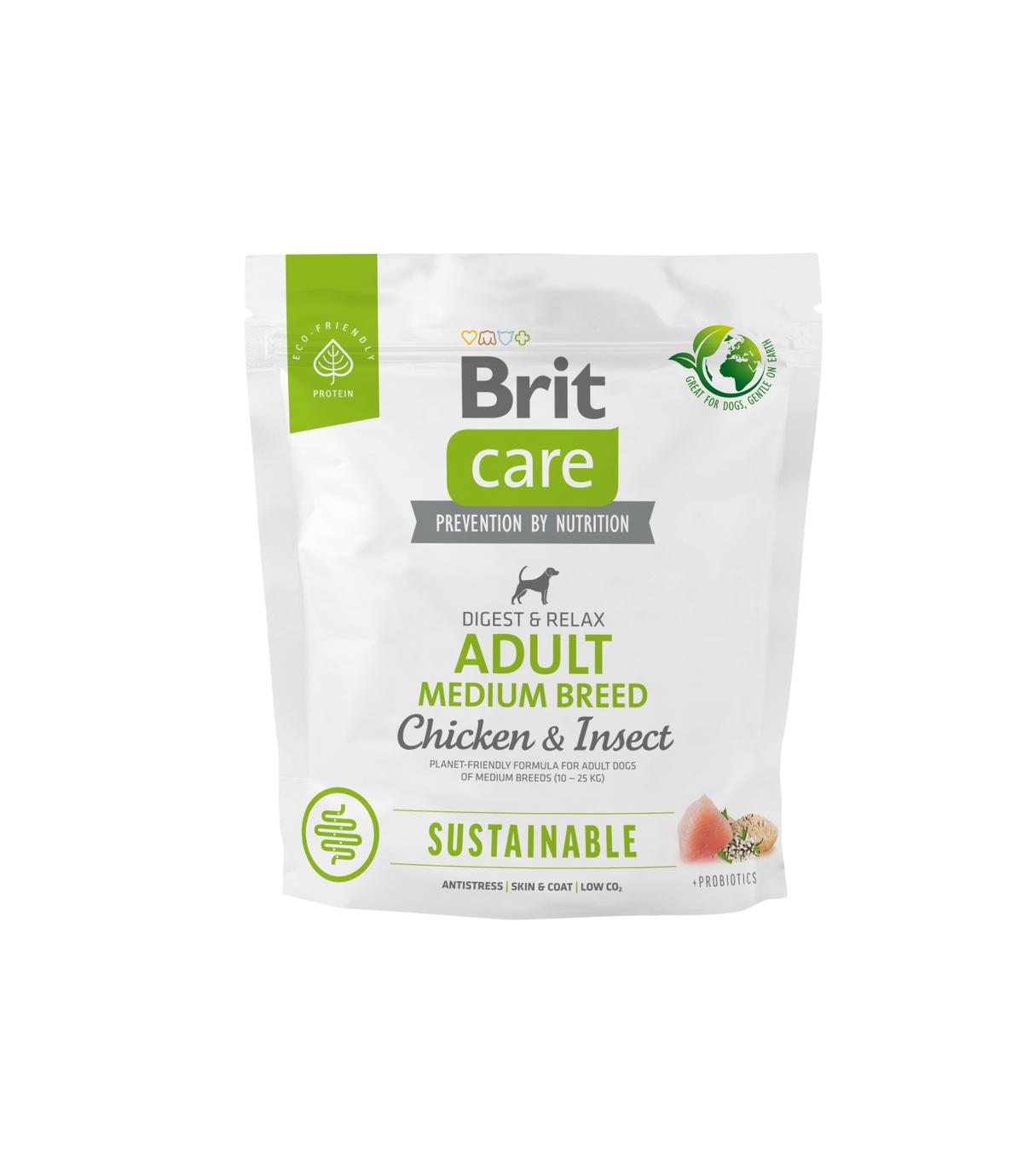 Brit Care Dog Sustainable Adult Medium Chicken & Insect  1kg