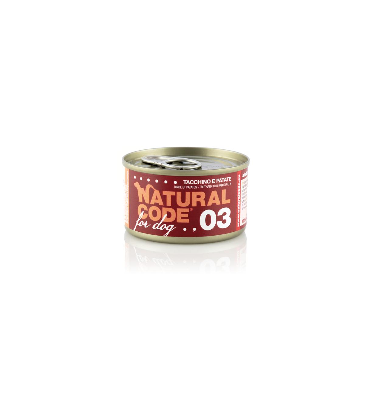 Natural Code DOG 03 Turkey and potatoes 90g