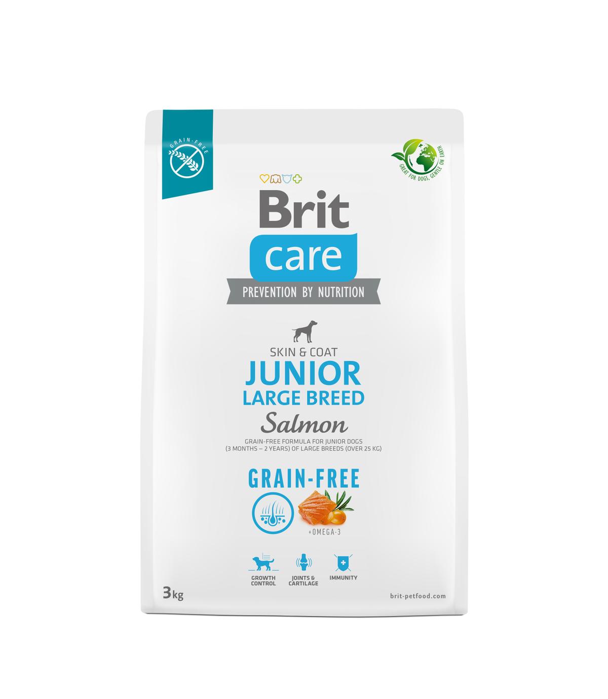 Brit Care Dog Grain-free Junior Large Breed Salmon 3kg