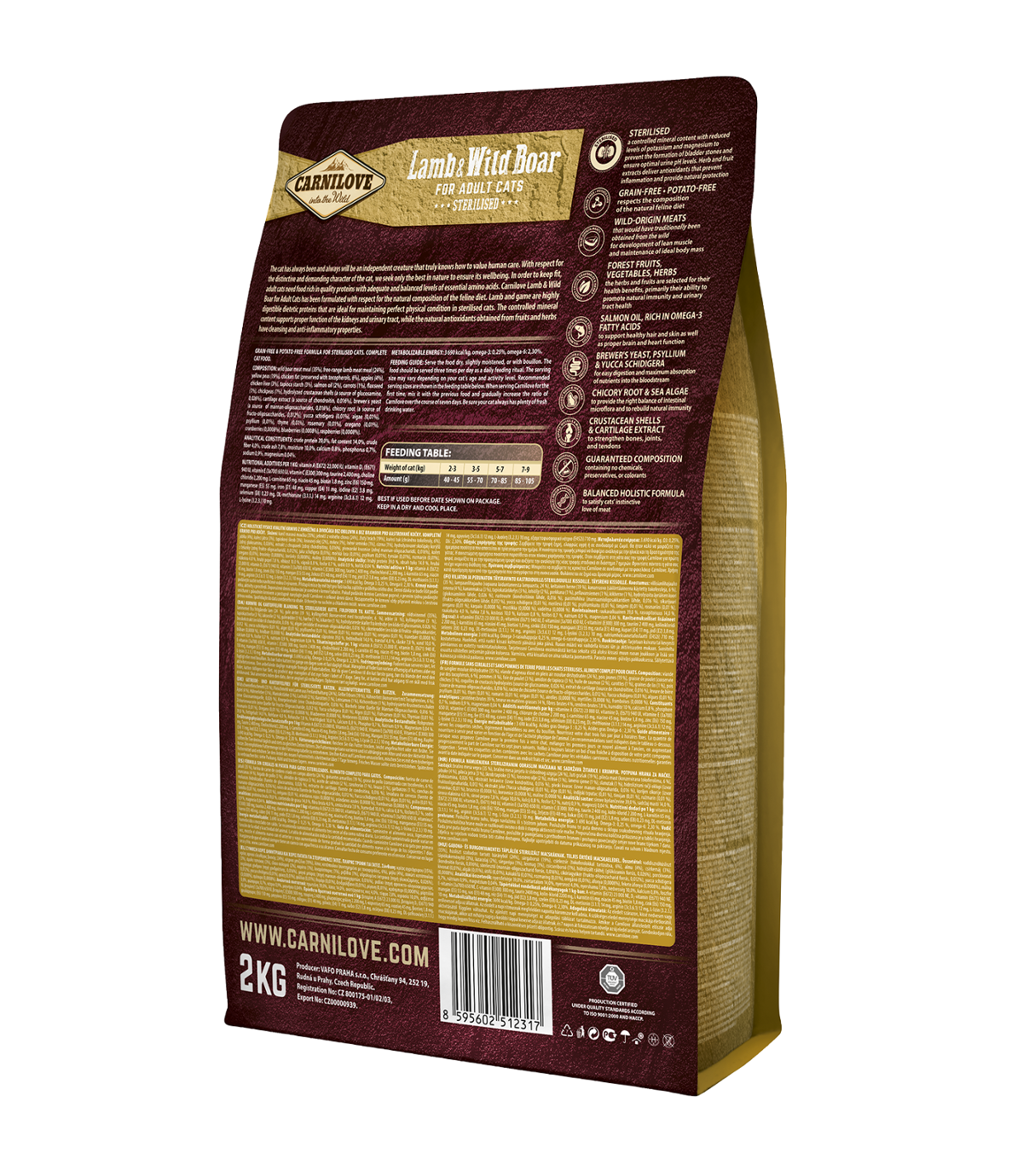 Carnilove Cat Lamb & Wild Boar Sterilised - 6kg