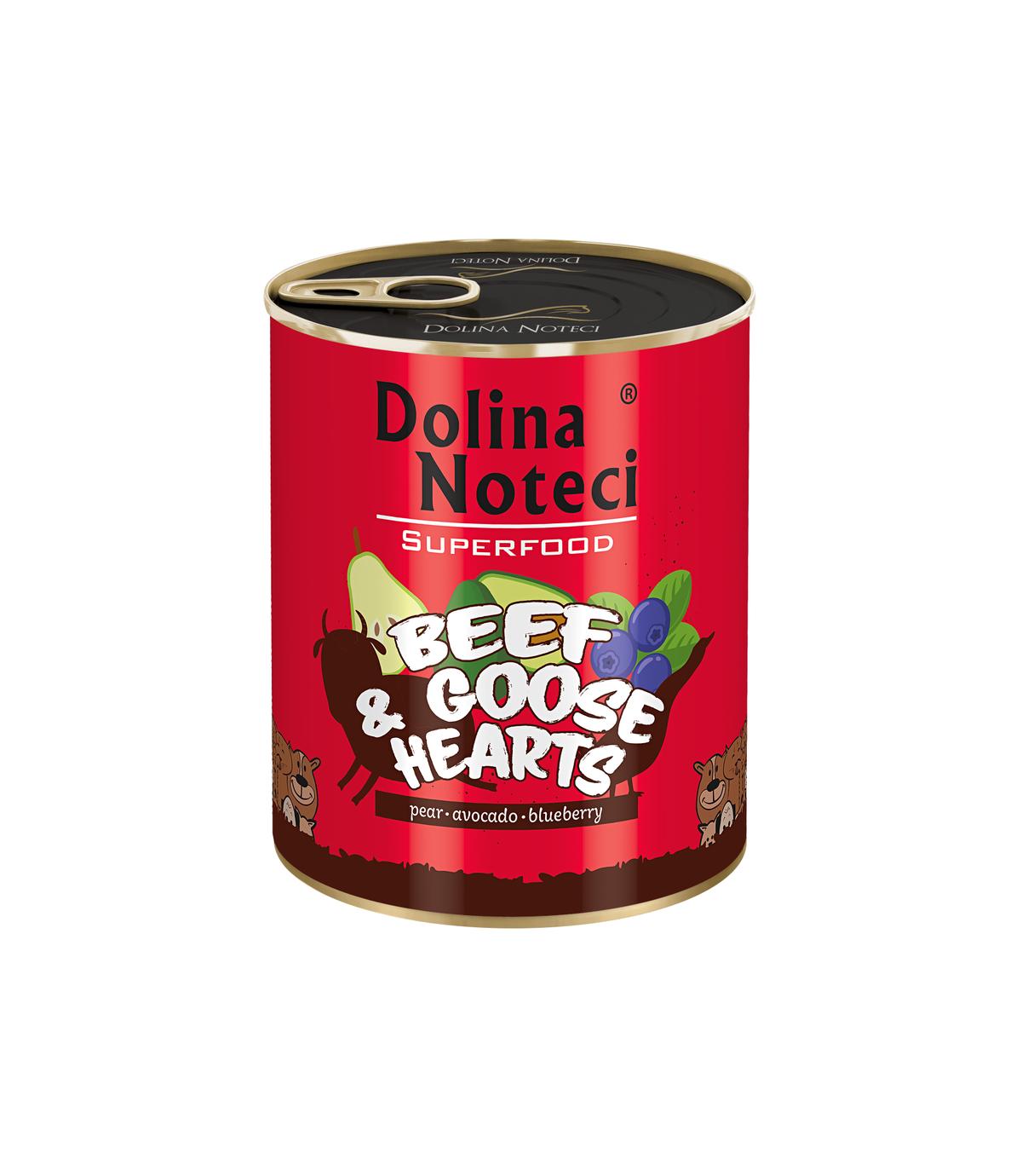 Dolina Noteci Superfood Wołowina i serca gęsi 800g