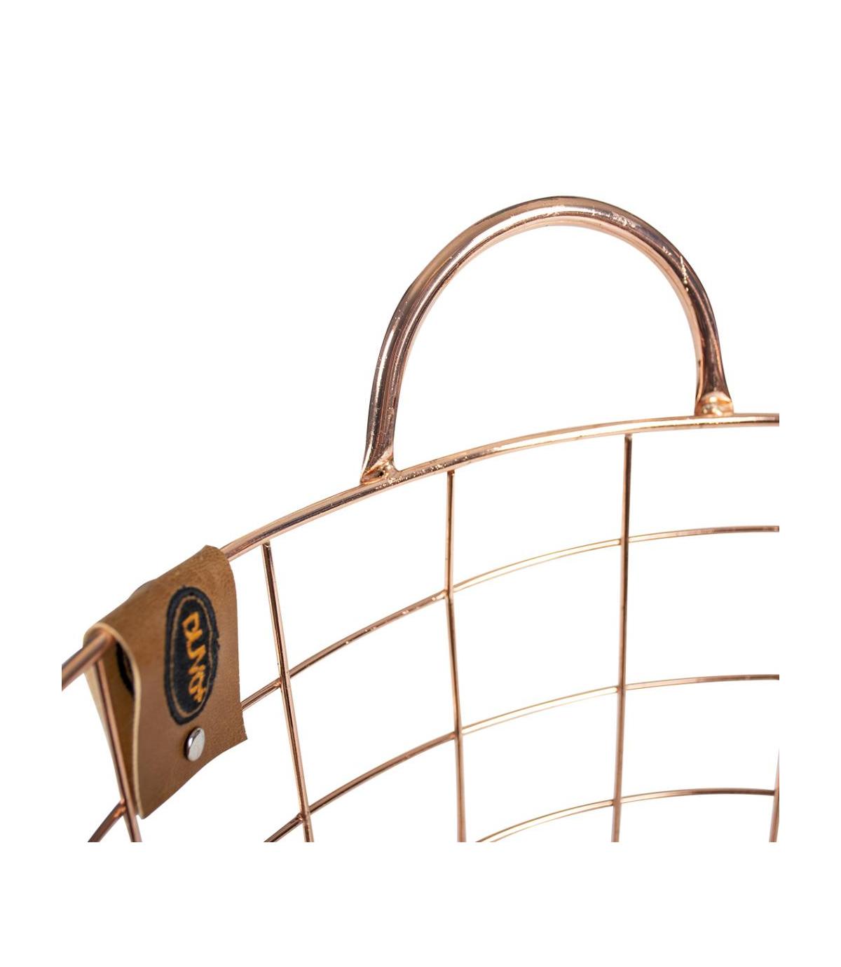 Druciany kosz dla kota DUVO+ - miedziany - 37x37x39cm