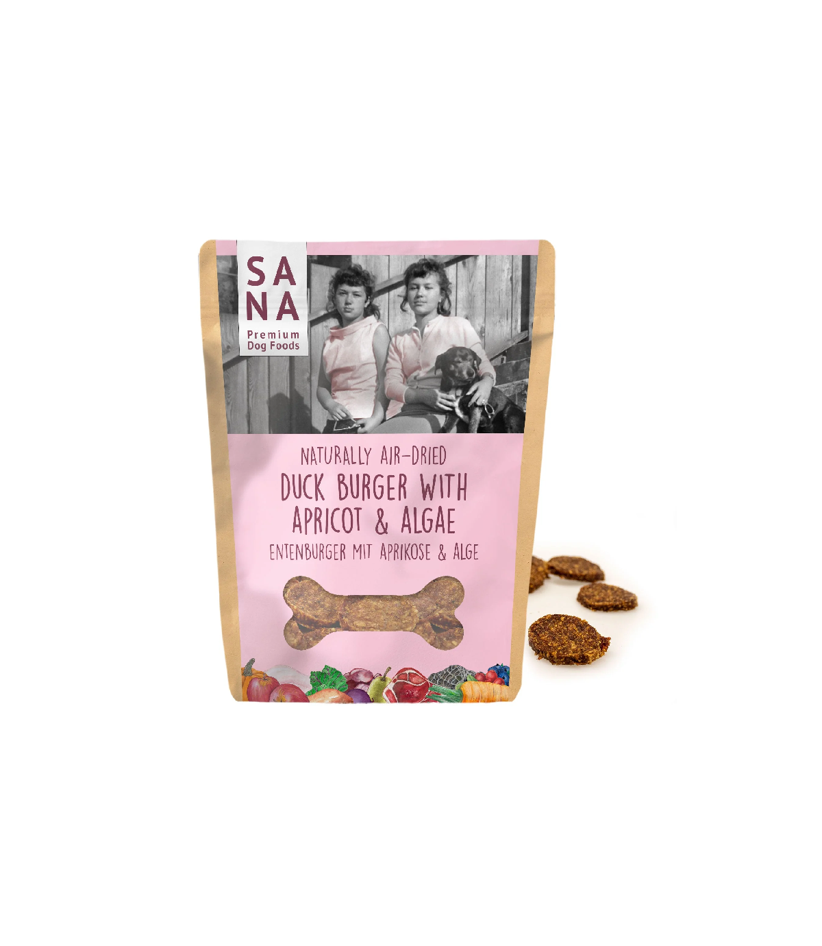 SANADog Duck Burger with apricot with algae 100g