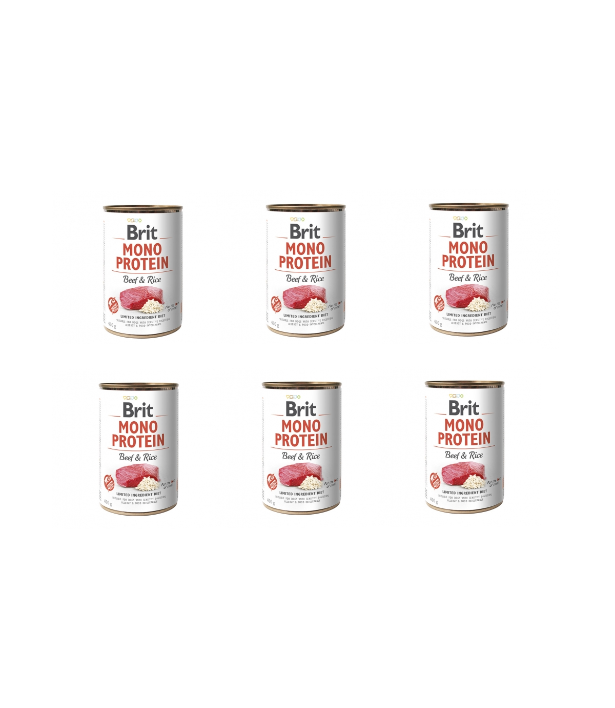 Brit Mono Protein Beef & Rice 6x400g